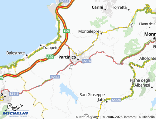 MICHELIN Partinico map - ViaMichelin
