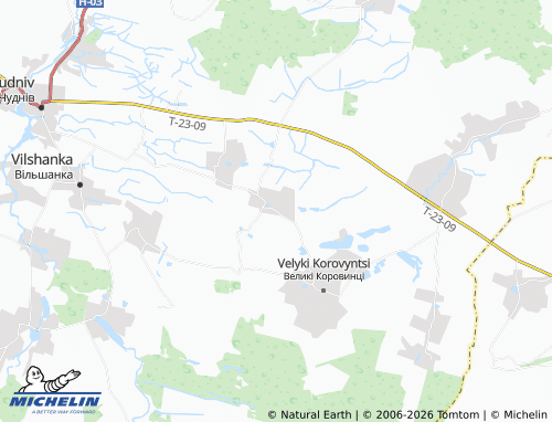 Mapa MICHELIN Mali Korovyntsi - ViaMichelin