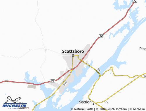 Carte MICHELIN Scottsboro - ViaMichelin