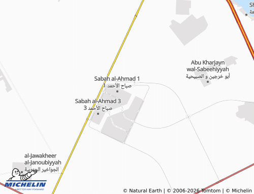 MICHELIN Sabah Al Ahmad 1 Block 3 map - ViaMichelin