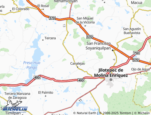 MICHELIN Sexta de Canalejas map - ViaMichelin