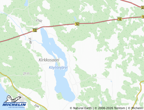 Carte MICHELIN Tuohiniemi - ViaMichelin