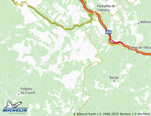 MICHELIN Riocereixa (Santa María Madanela) map - ViaMichelin
