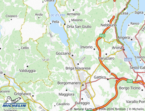 Mapa MICHELIN Gozzano - ViaMichelin