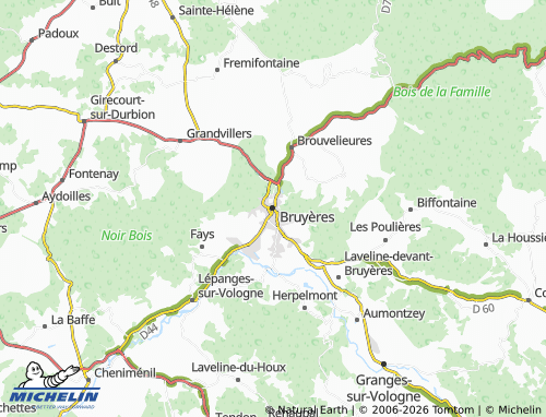 Mappa MICHELIN Bruyères - ViaMichelin