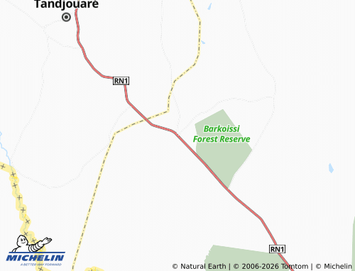 MICHELIN Barkouassi map - ViaMichelin
