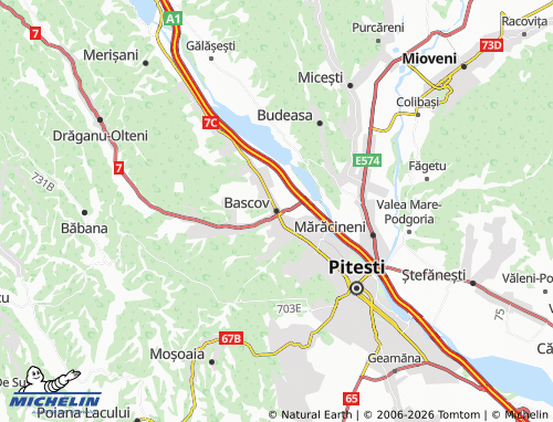 Carte MICHELIN Bascov - ViaMichelin