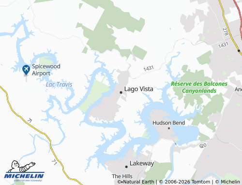 Mappa MICHELIN Lago Vista - ViaMichelin
