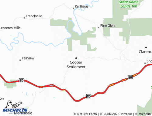 Mappa MICHELIN Cooper Settlement - ViaMichelin