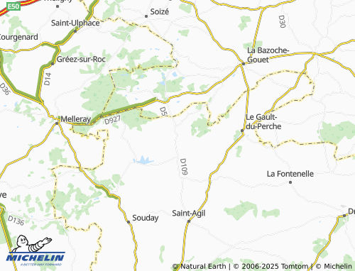 Carte MICHELIN Saint-Avit - ViaMichelin