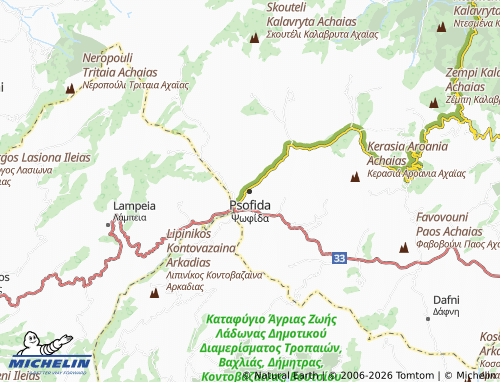 Carte MICHELIN Psofida - ViaMichelin