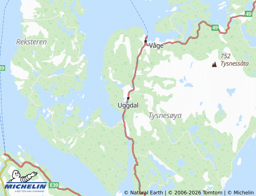 Carte MICHELIN Uggdal - ViaMichelin