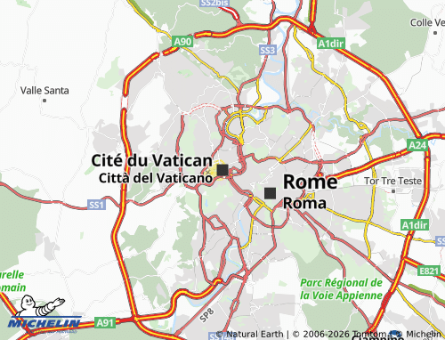 Kaart MICHELIN Vaticaanstad - ViaMichelin