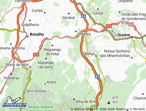 MICHELIN São Mamede map - ViaMichelin