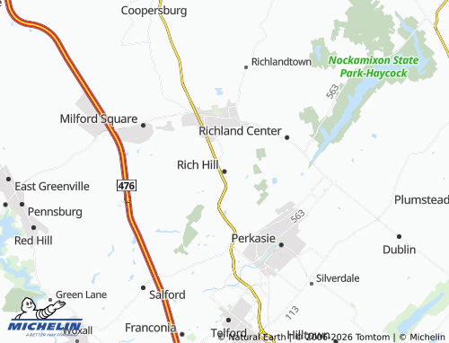 Carte MICHELIN Rich Hill - ViaMichelin