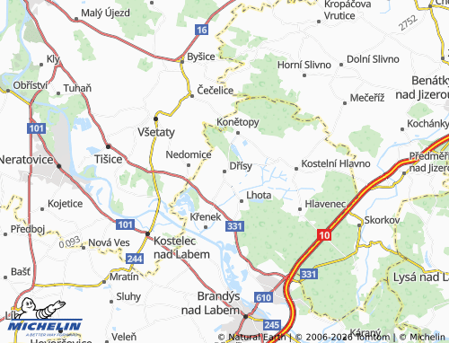 Mappa MICHELIN Dřísy - ViaMichelin
