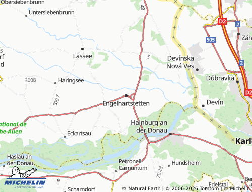 MICHELIN Engelhartstetten map - ViaMichelin