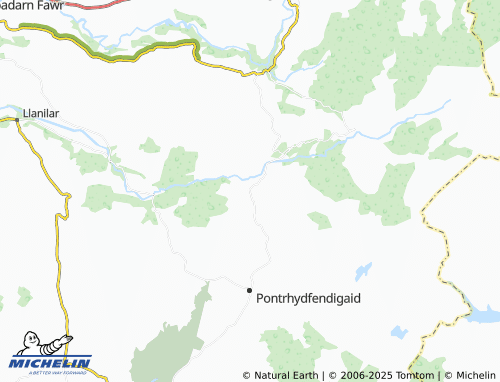 MICHELIN Ysbyty Ystwyth map - ViaMichelin