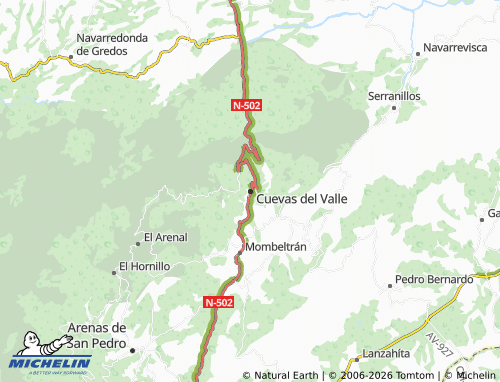 MICHELIN Cuevas del Valle map - ViaMichelin