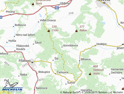 MICHELIN Konrádovce map - ViaMichelin