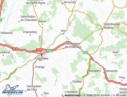 Carte MICHELIN Vendenesse-lès-Charolles - ViaMichelin