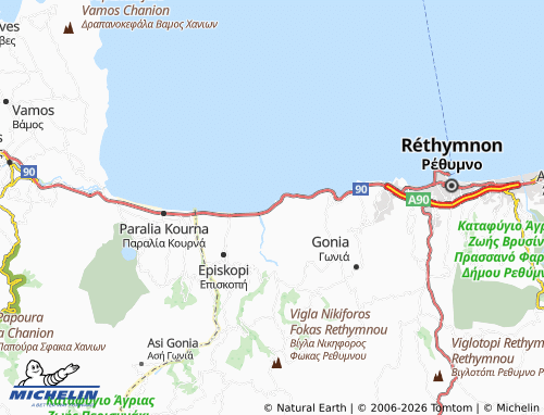 MICHELIN Petres map - ViaMichelin