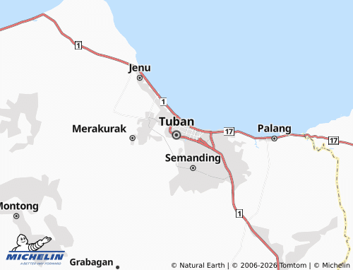 MICHELIN-Landkarte Tuban - ViaMichelin