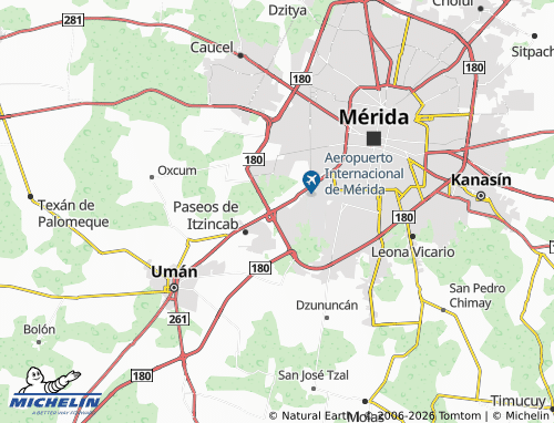 Kaart MICHELIN Graciano Ricalde Gamboa - ViaMichelin