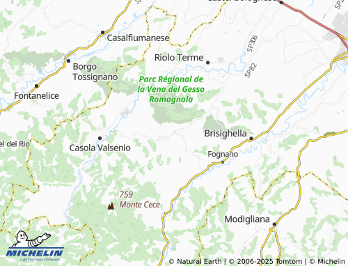 Mappa MICHELIN Zattaglia - ViaMichelin