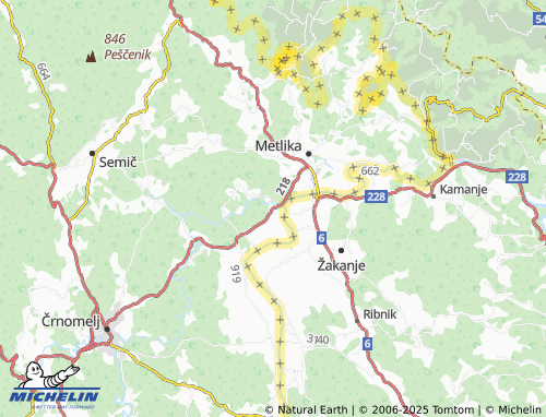 MICHELIN-Landkarte Primostek - ViaMichelin