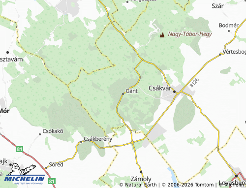Mapa MICHELIN Gánt - ViaMichelin