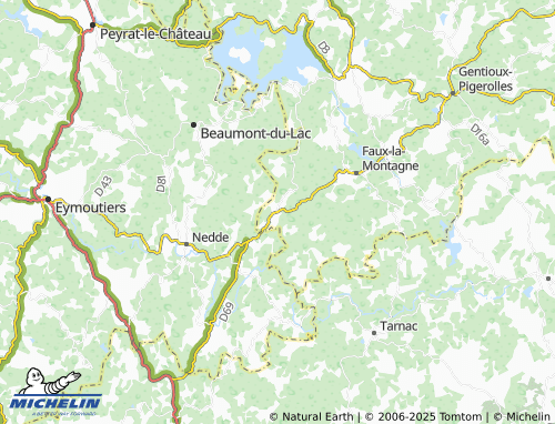 MICHELIN La Villedieu map - ViaMichelin