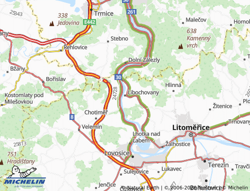 Mappa MICHELIN Libochovany - ViaMichelin