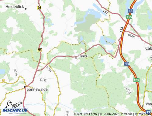 MICHELIN Crinitz map - ViaMichelin