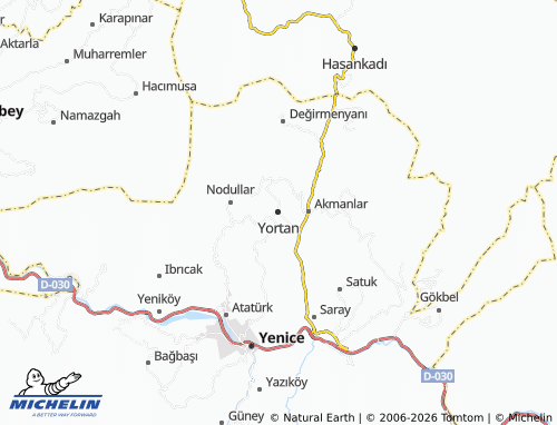 MICHELIN Yortan map - ViaMichelin