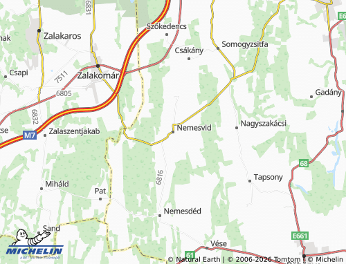 Mapa MICHELIN Nemesvid - ViaMichelin