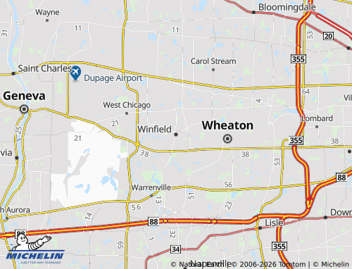 Mapa MICHELIN Winfield - ViaMichelin
