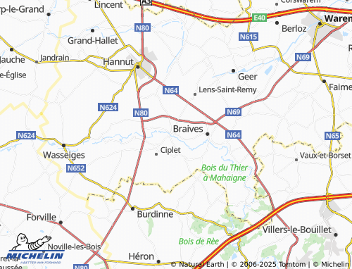 MICHELIN Avennes map - ViaMichelin