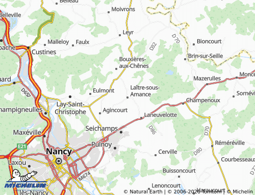 Carte MICHELIN Laître-sous-Amance - ViaMichelin