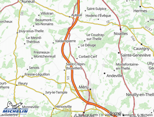 MICHELIN Corbeil-Cerf map - ViaMichelin