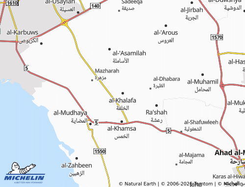 MICHELIN-Landkarte al-Khalafa - ViaMichelin
