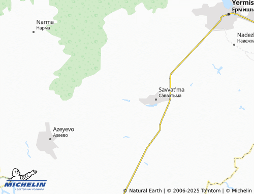 MICHELIN Uzkovo map - ViaMichelin