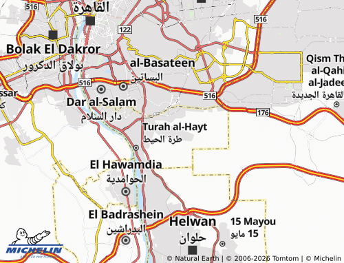 MICHELIN El Zahraa map - ViaMichelin