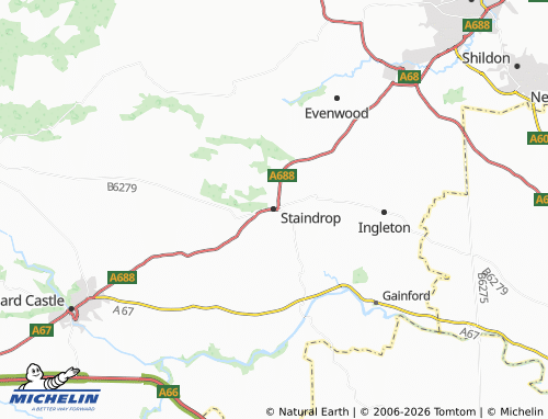 Mappa MICHELIN Staindrop - ViaMichelin