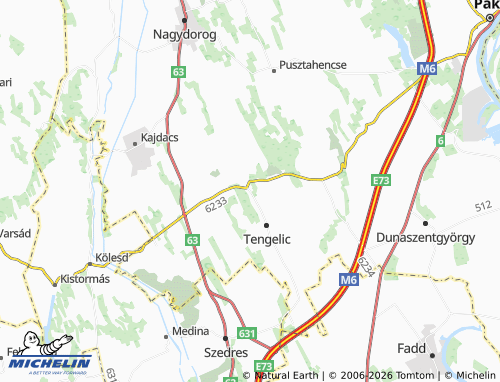 MICHELIN-Landkarte Alsótengelic - ViaMichelin