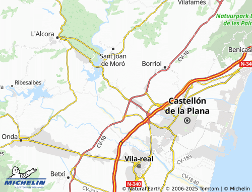 MICHELIN Urbanizaciones Mas de Gaetà map - ViaMichelin