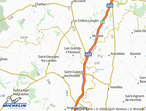 MICHELIN Les Grands-Chézeaux map - ViaMichelin