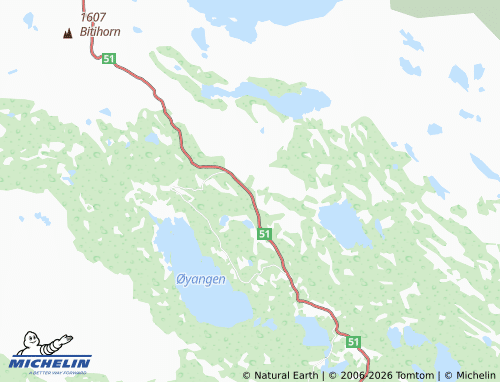 Kaart MICHELIN Beitostølen - ViaMichelin