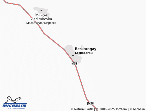 MICHELIN-Landkarte Beskaragay - ViaMichelin