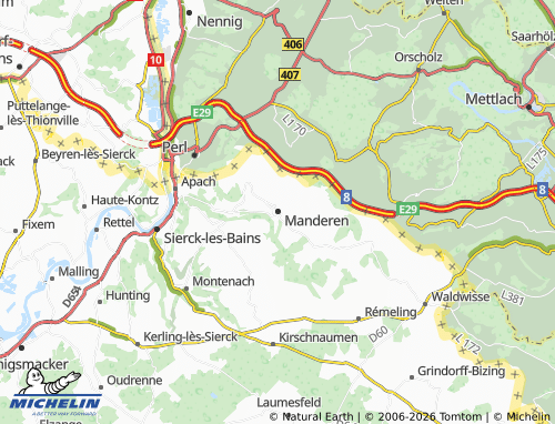 Mapa MICHELIN Manderen-Ritzing - ViaMichelin